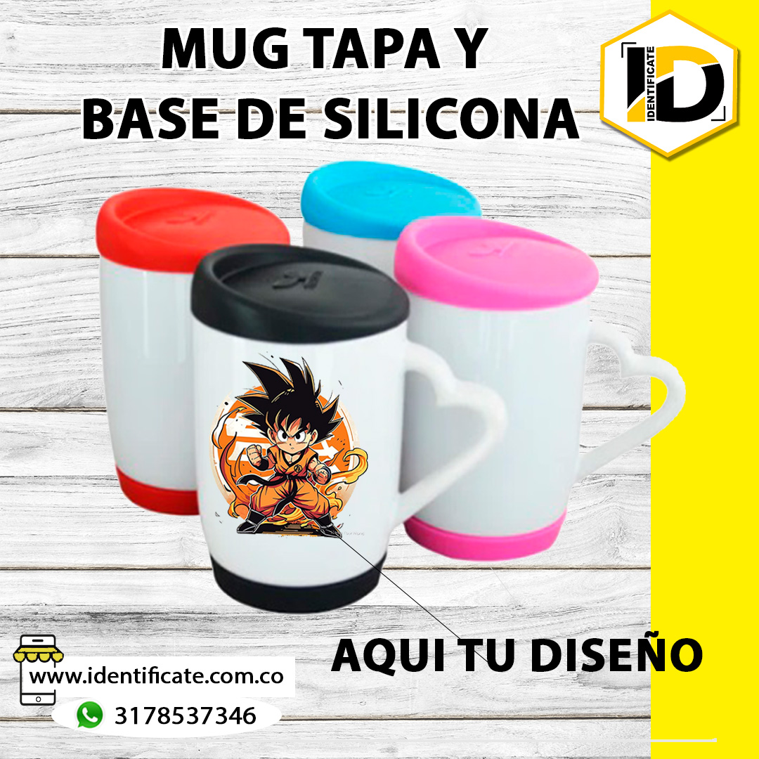 MUG TAPA Y BASE DE SILICONA