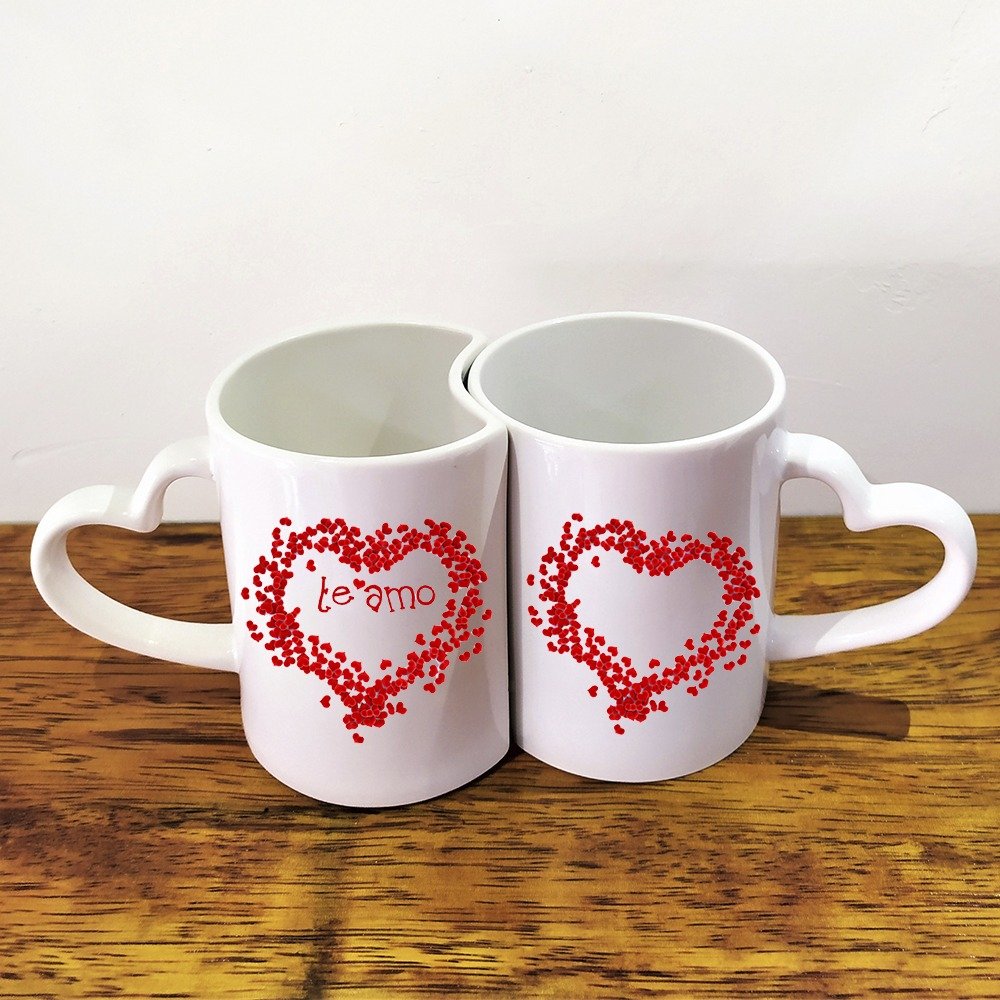 MUG DE PAREJA CON OREJAS DE CORAZON