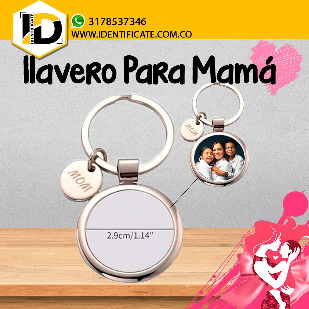 LLAVERO PARA MAMA (Mom)laveros de metal blanco
