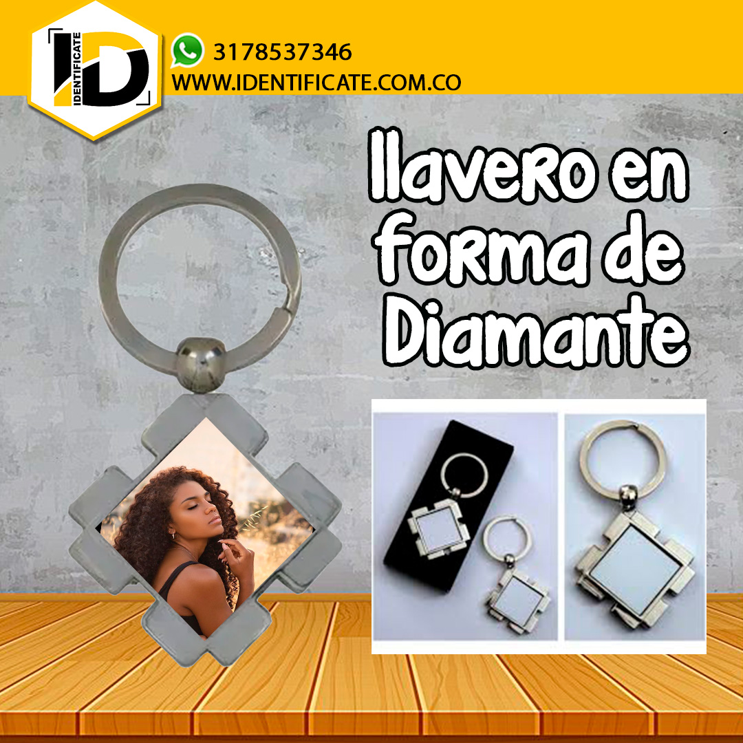 LLAVERO DIAMANTE DE METAL 