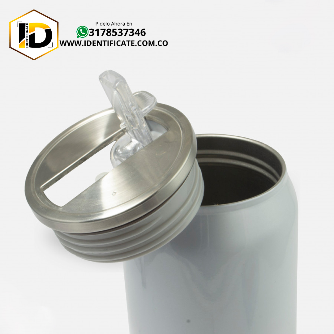 Lata De Lujo (acero Inoxidable)   Con Pitillo