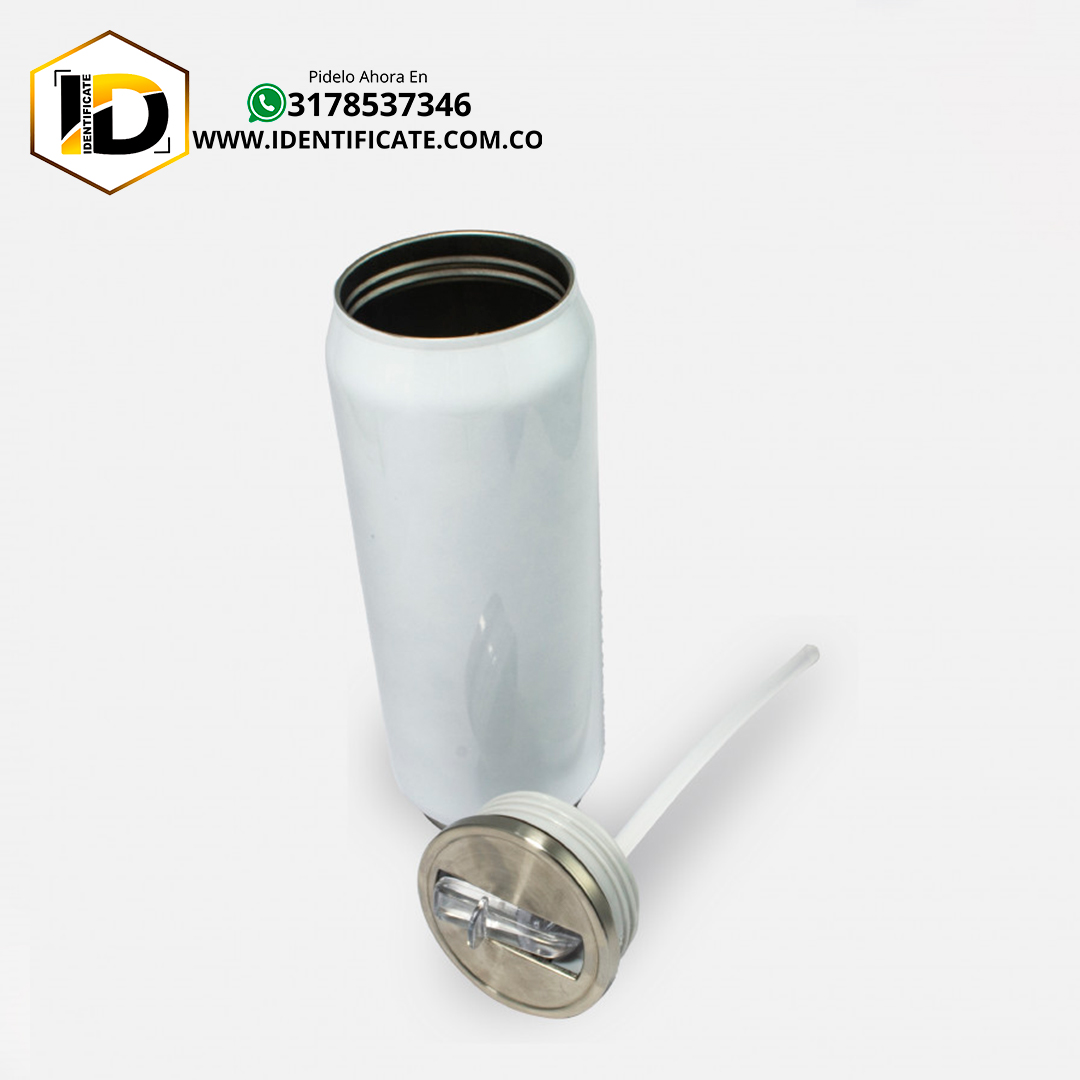 Lata De Lujo (acero Inoxidable)   Con Pitillo